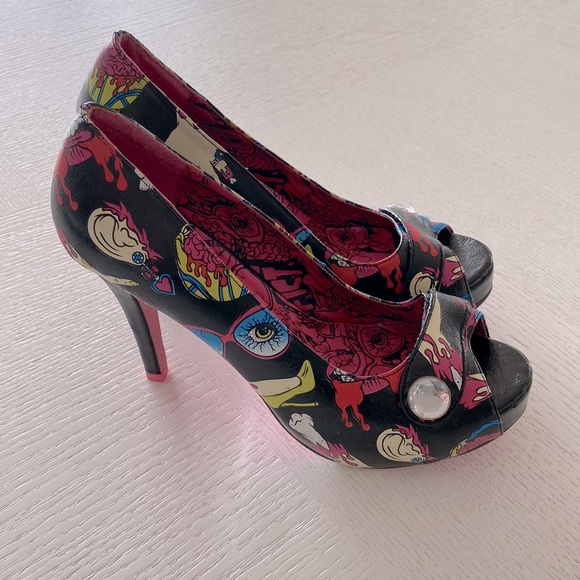 ❤️ NEW - ‘Glamour Guts’ Shoes by IRON FIST ❤️ - Picture 2 of 16